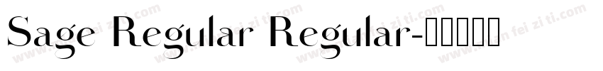 Sage Regular Regular字体转换